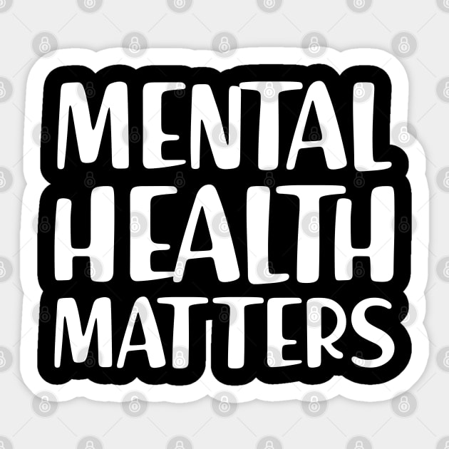 Mental Health Matters w Sticker by KC Happy Shop